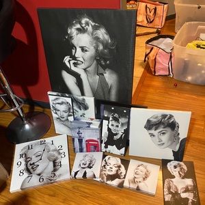 Marilyn Monroe and Audrey picture frames